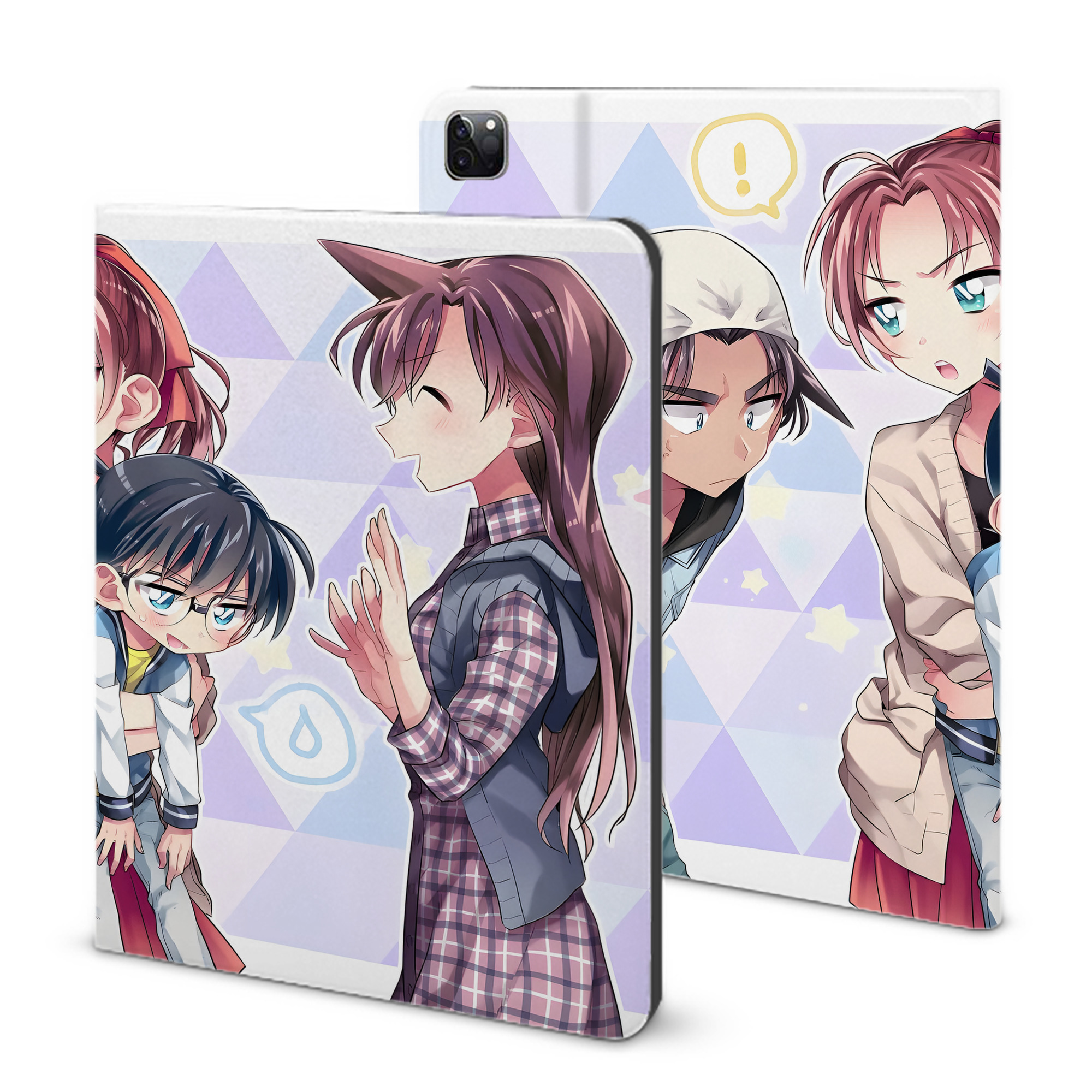 （画像用） 名探偵コナン Detective Conan IPad ケース ブック型 PUレザー TPU 耐衝撃 軽量 薄型 ペン収納なし 全面保護 IPad 各モデル対応